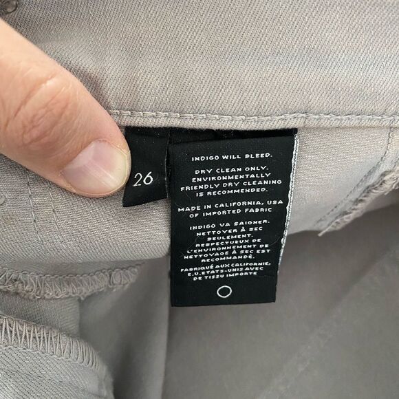 Sz 26 J Brand for Neiman Marcus silver metallic super skinny jeans - Picture 9 of 11